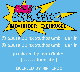 BiBi Blocksberg title screen for GameBoy Color